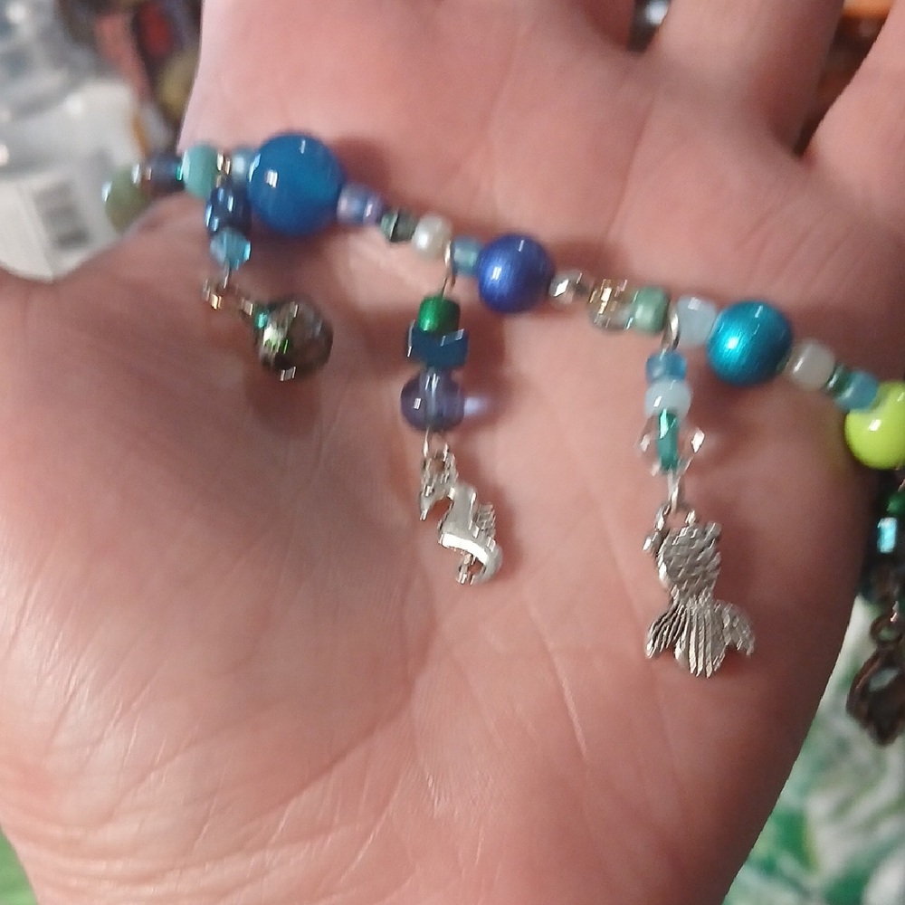 Blue and Silver Charm Bracelet